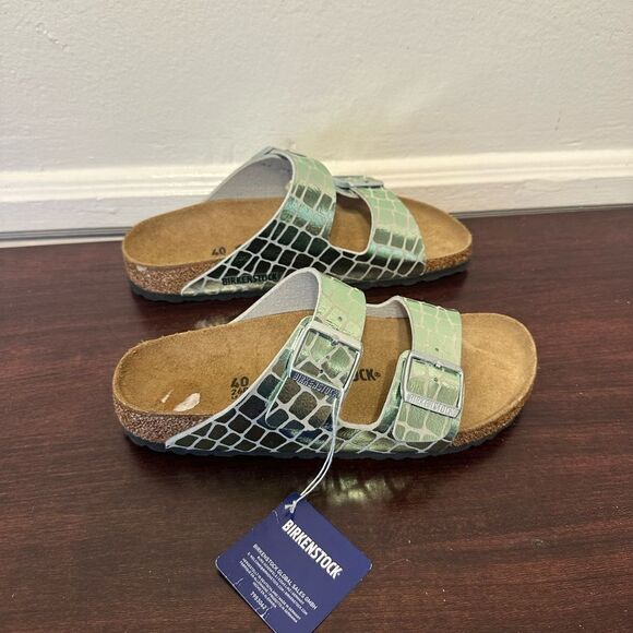 BIRKENSTOCK Arizona MF Gator Gleam Mineral sandals size EU40, US9 - Picture 1 of 16